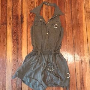 Army green romper